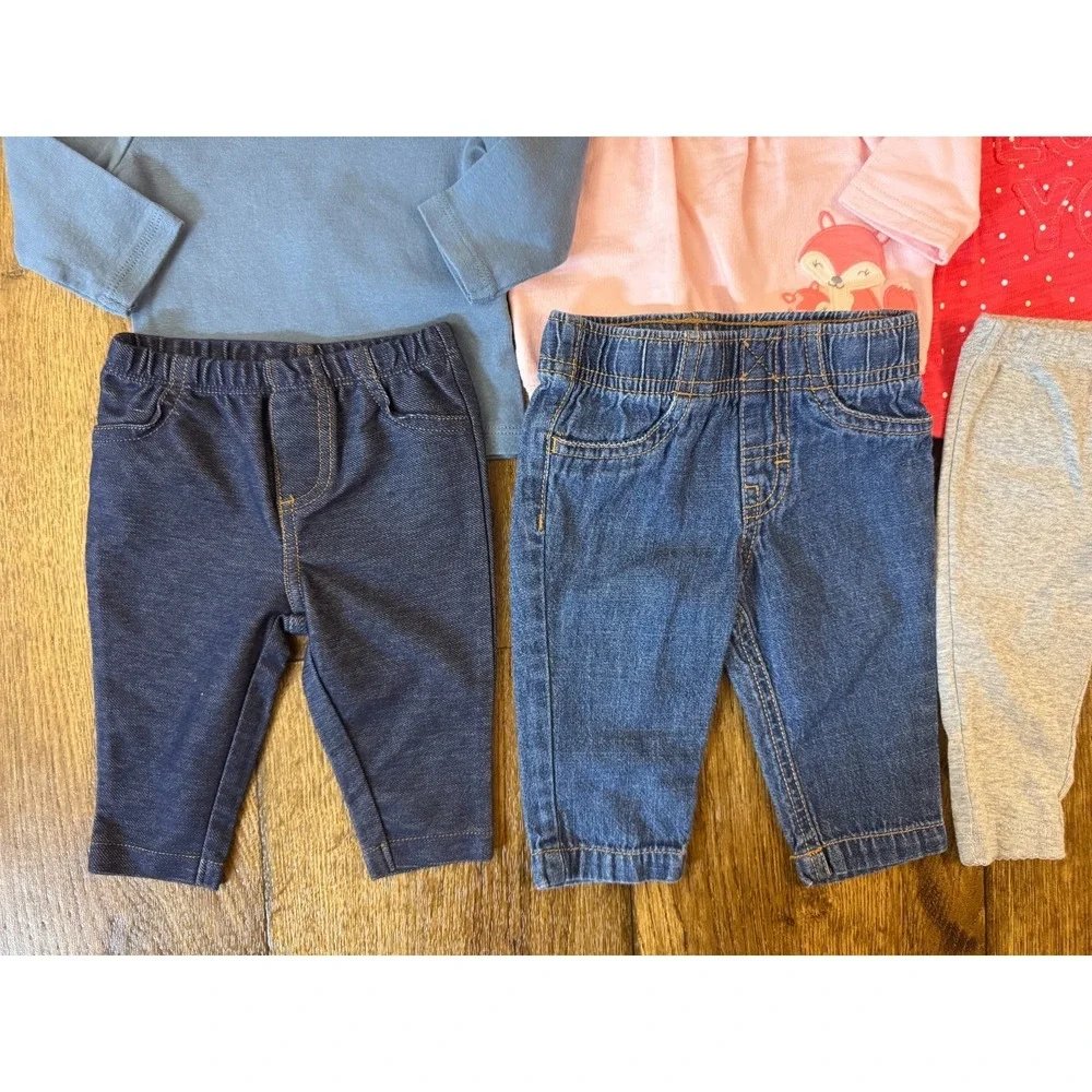 Baby Girl 3 Months Outfits Leggings Pants Shirts Long Sleeve Clothes Lot Puppies